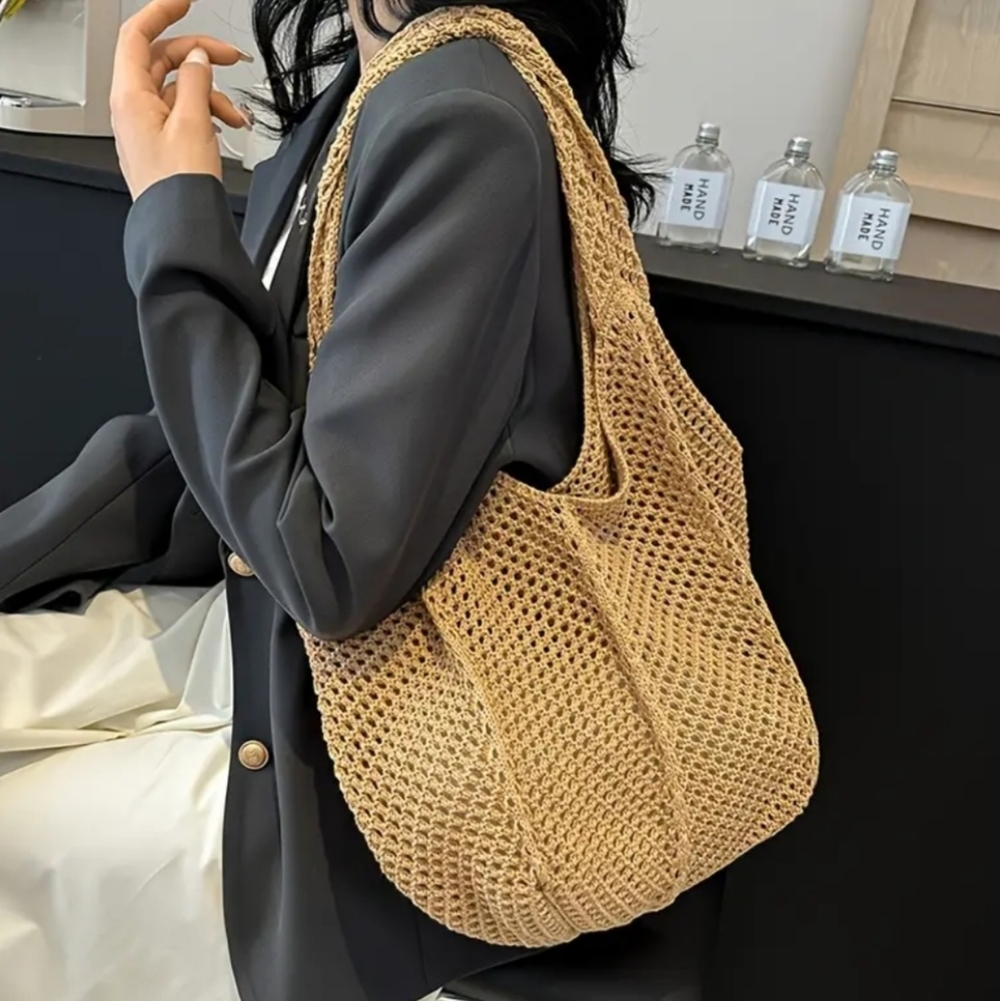 🔥Last One🔥Crochet Tote Bag Dark Brown
